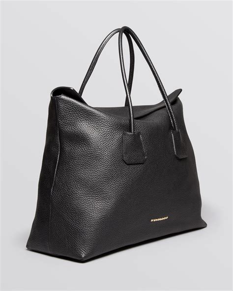 burberry large grainy leather tote|Burberry large belt tote bag.